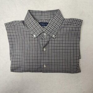 Proper Cloth Shirt Mens XL Gray Gingham Plaid Check Button Up Wool Casual